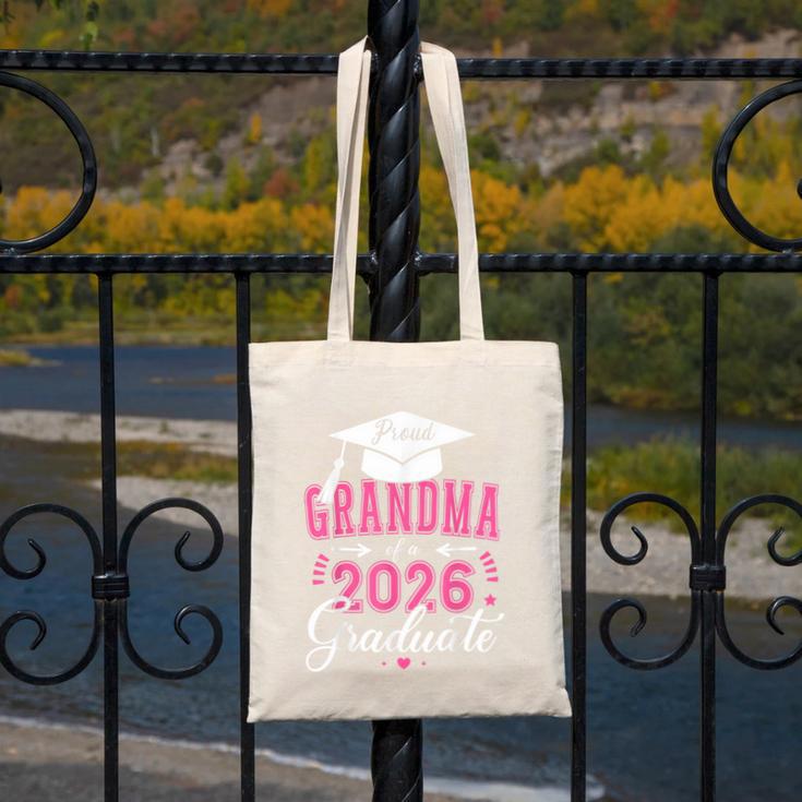 Proud Grandma Of a Class Of 2026 Graduate For Graduation Canvas Tote Bag