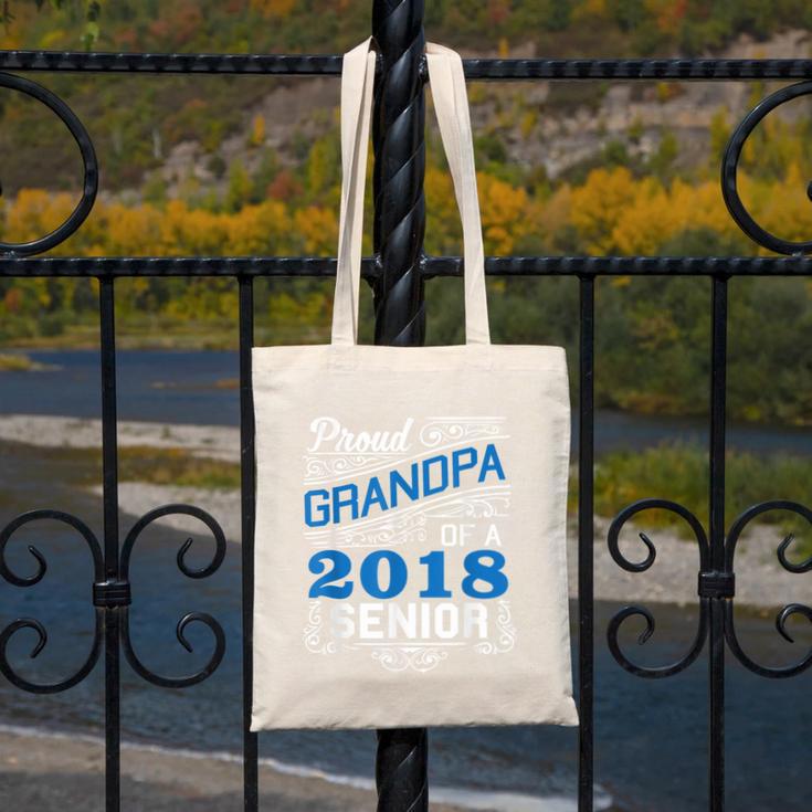 Proud Grandpa Of 2018 Senior T-Shirt Student Graduation Canvas Tote Bag
