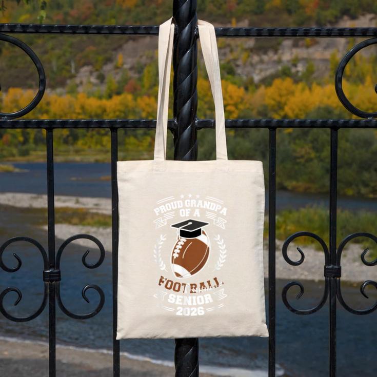 Proud Grandpa Of a 2026 Football Senior Graduation Canvas Tote Bag