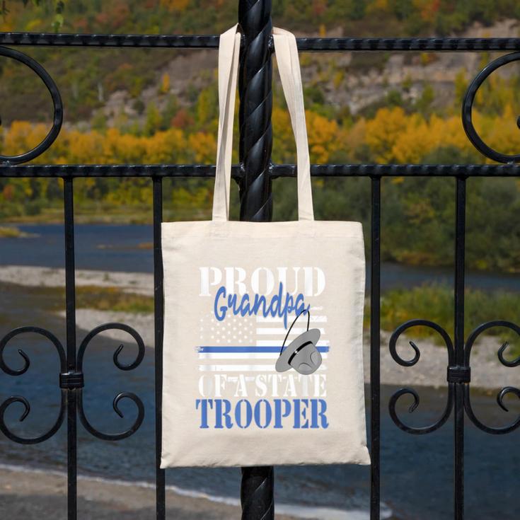 Proud Grandpa Of a State Trooper Police Officer Graduation Canvas Tote Bag