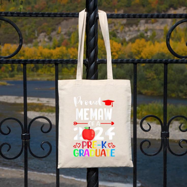 Proud MEMAW Of 2024 Pre-K Graduation Graduate Senior 2024 Canvas Tote Bag