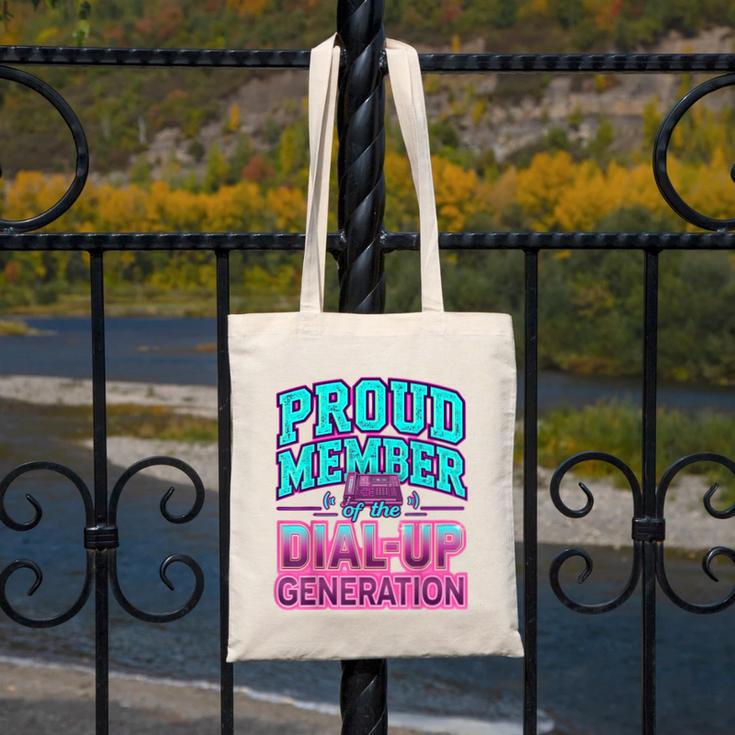Proud Member Of The Dial Up Club Tech Nostalgia Top Canvas Tote Bag