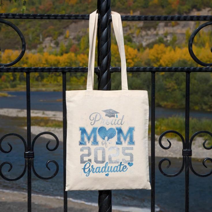 Proud Mom Of a 2025 Graduate For Class Of 2025 Graduation Canvas Tote Bag