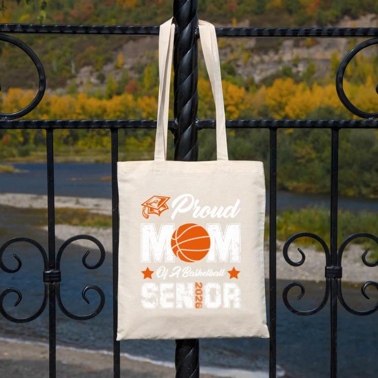 Proud Mom Of a Basketball Senior Class Of 2026 Graduation Canvas Tote Bag
