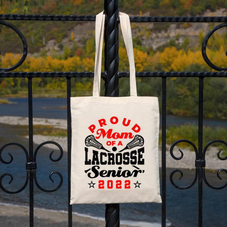 Proud Mom Of a Lacrosse Senior 2022 Graduation Canvas Tote Bag