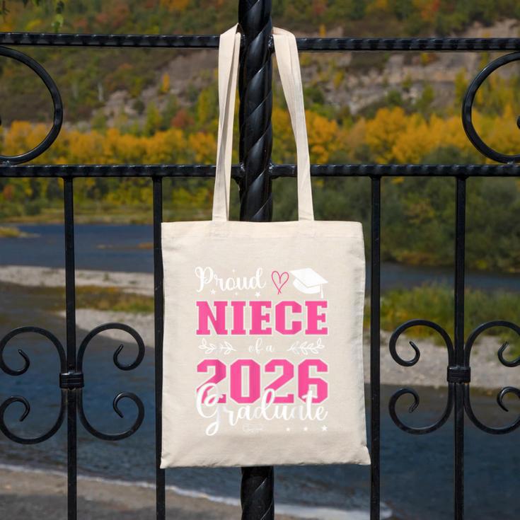 Proud Niece Of a Class Of 2026 Graduate For Graduation Canvas Tote Bag