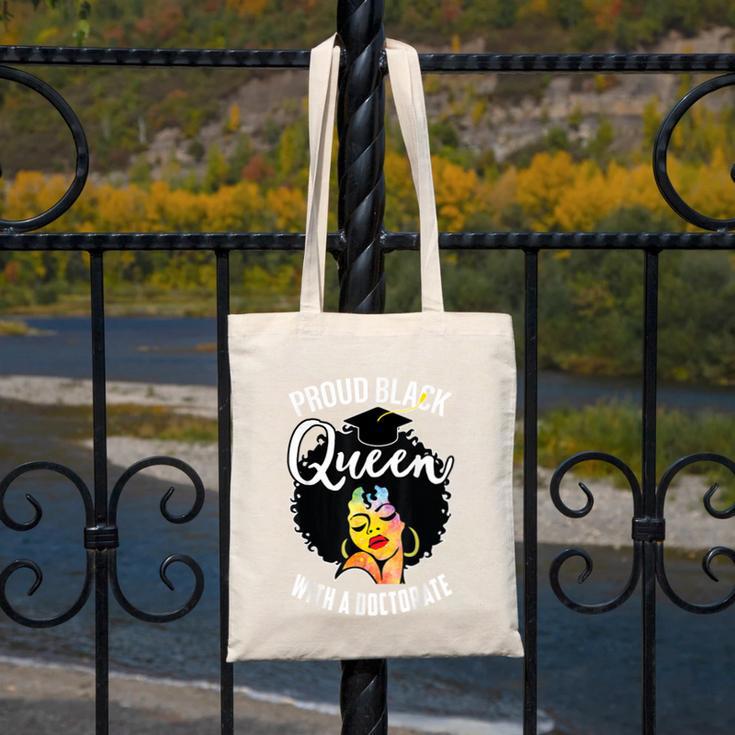 Proud Queen PhD Doctorate Degree Graduation Woman Girl Canvas Tote Bag
