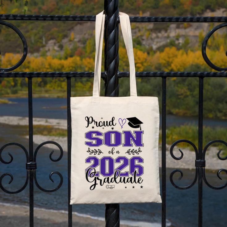 Proud Son Of a Class Of 2026 Graduate For Graduation Canvas Tote Bag