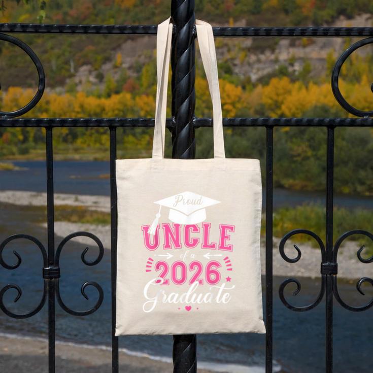 Proud Uncle Of a Class Of 2026 Graduate For Graduation Canvas Tote Bag