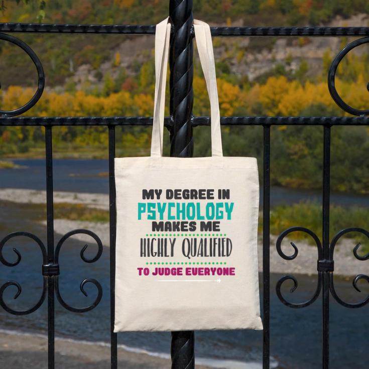 Qualified Psychologist PhD PsyD Shirt Graduation Canvas Tote Bag