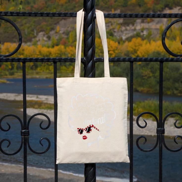 Queen PhD Doctorate Degree Graduation EdD PsyD Premium Tri-Blend Canvas Tote Bag