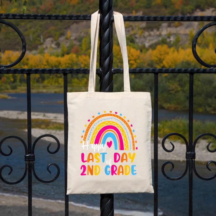 Rainbow Last Day Of 2nd Grade Teacher Student Graduation For Men Women Kids Canvas Tote Bag