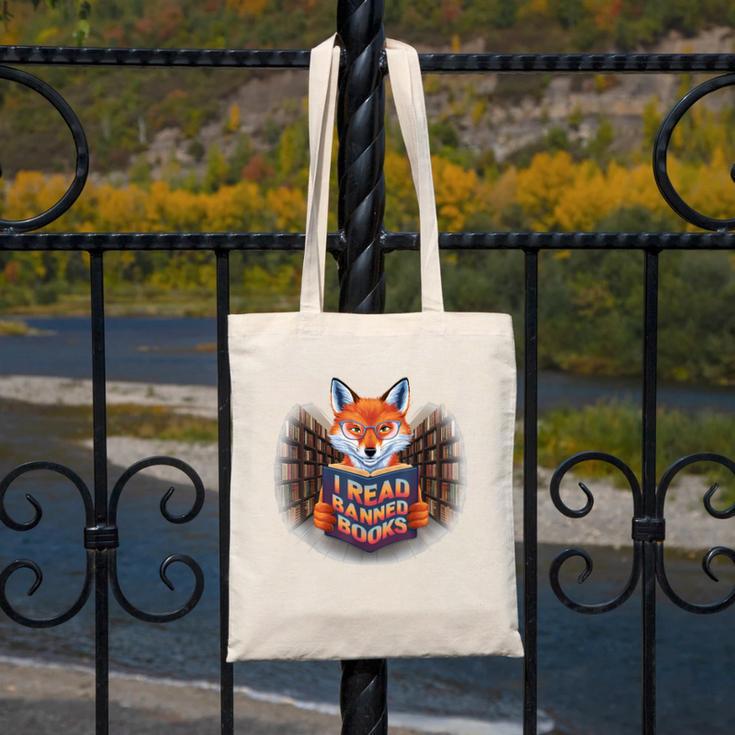 I Read Banned Books Sly Fox Reading Books Canvas Tote Bag I Read Banned Books Sly Fox Reading Books Canvas Tote Bag