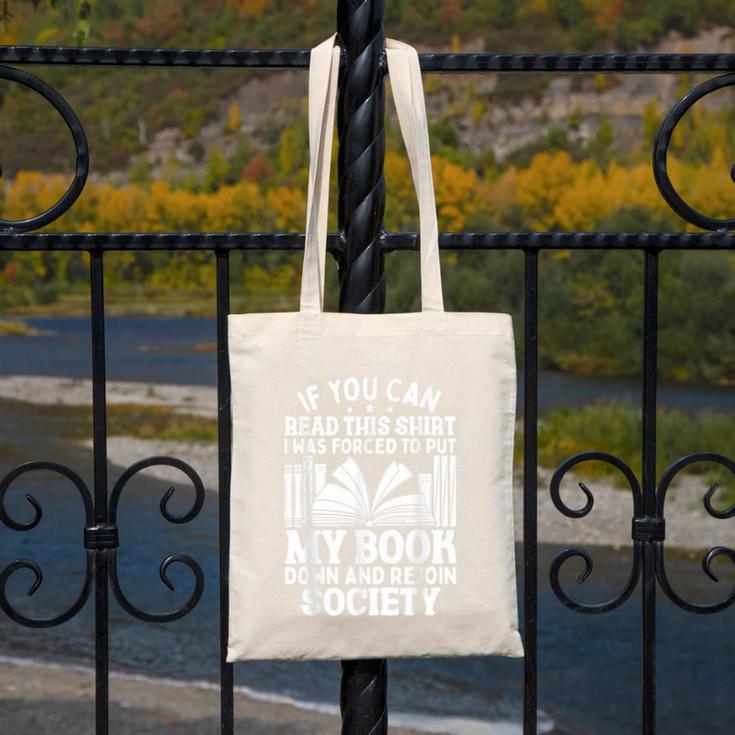 If You Can Read This For Book Lovers Reading Canvas Tote Bag