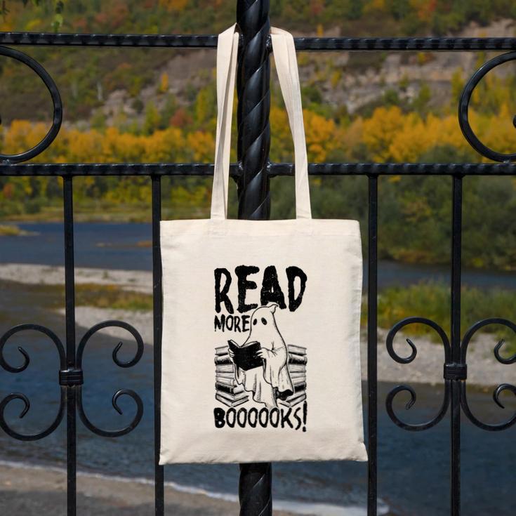 Read More Books Ghost Halloween Reading Teacher Literacy Canvas Tote Bag