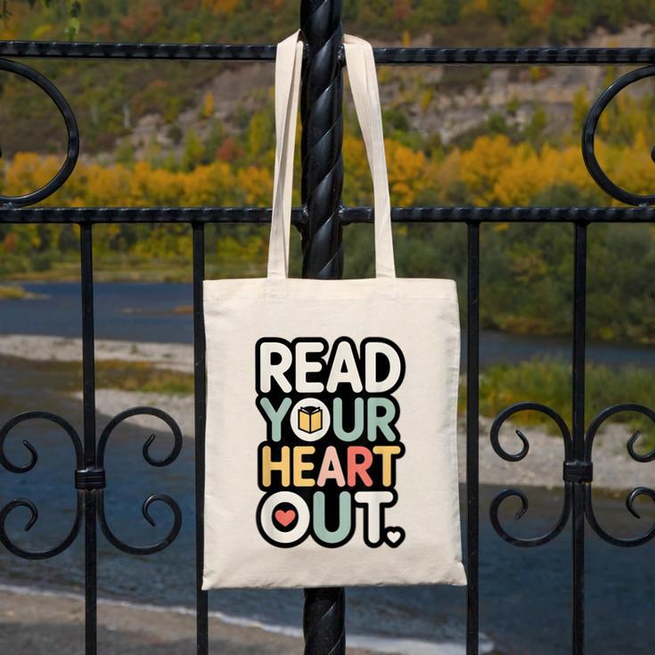 Read Your Heart Out Book Lover Quote Men Women Canvas Tote Bag