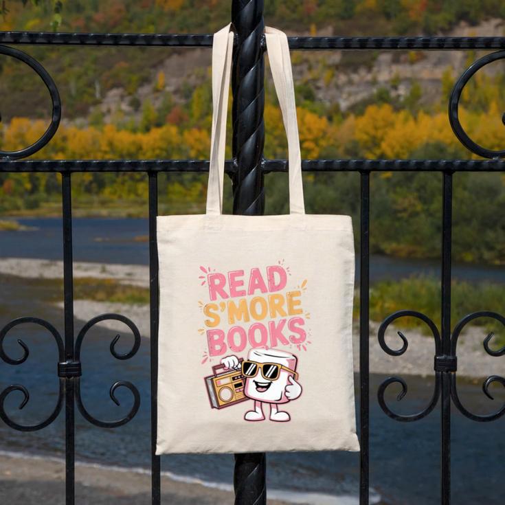 Read S'More Books Camping Outdoors Travel Campfire Smores Canvas Tote Bag Read S'More Books Camping Outdoors Travel Campfire Smores Canvas Tote Bag
