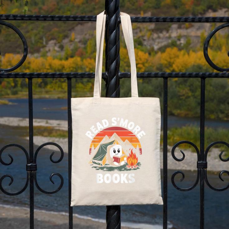 Read S'More Books Cute Campfire Reading Book Lovers Canvas Tote Bag Read S'More Books Cute Campfire Reading Book Lovers Canvas Tote Bag
