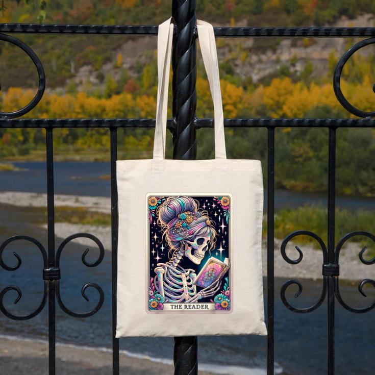 The Reader Tarot Card Women Book Lover Librarian Read Canvas Tote Bag