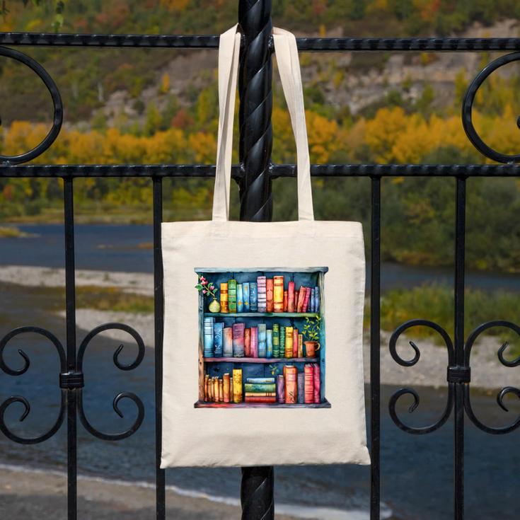 Reading And Bookcase Magic Book Premium Canvas Tote Bag