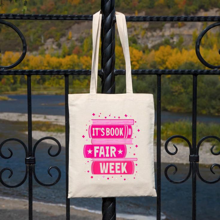 Reading Books Its Book Fair Week Canvas Tote Bag