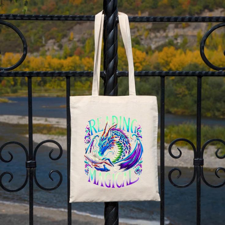 Reading Is Magical Dragon Tee Perfect For Book Lovers Kids Canvas Tote Bag