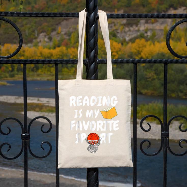 Reading Is My Tee Favorite Sport Basketball World Book Day Canvas Tote Bag Reading Is My Tee Favorite Sport Basketball World Book Day Canvas Tote Bag