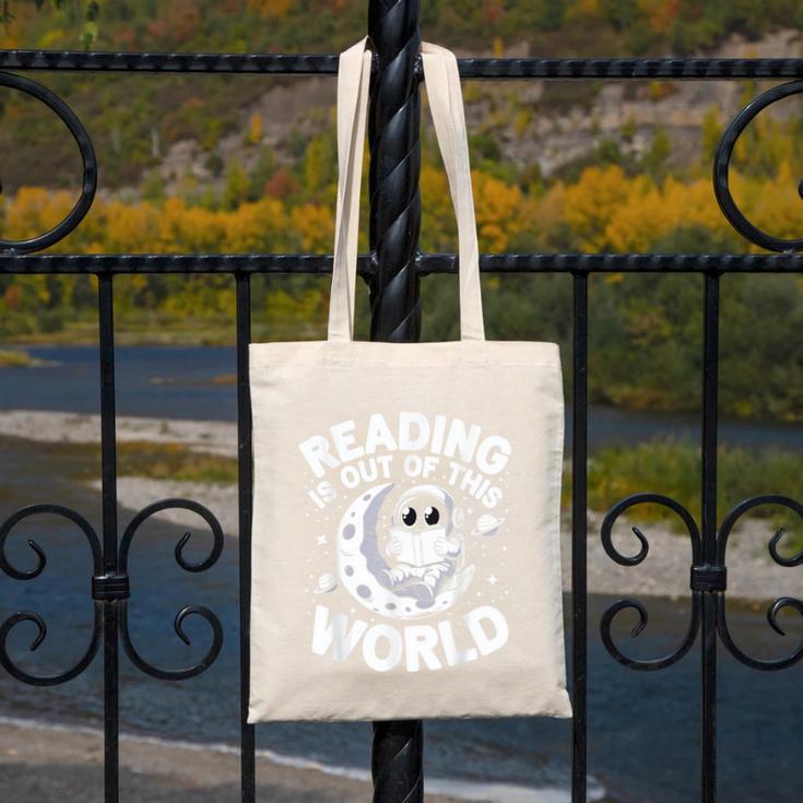 Reading Is Out Of This World Space Books Lover Canvas Tote Bag