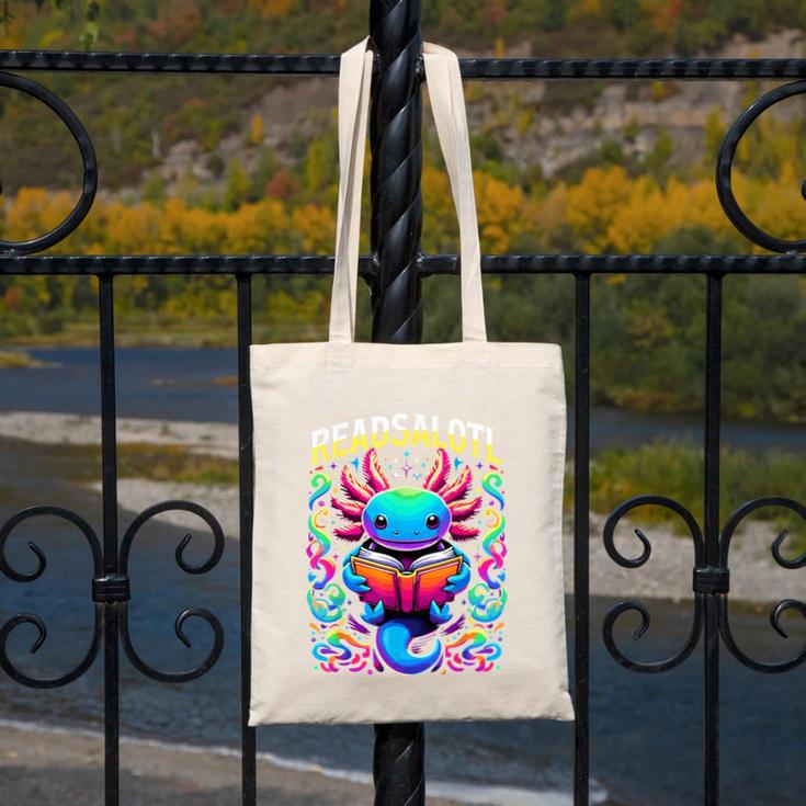 Readsalotl Axolotl Book Lovers Axolotls Canvas Tote Bag Readsalotl Axolotl Book Lovers Axolotls Canvas Tote Bag