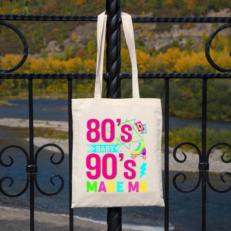 Retro 1980s 80's Baby 1990s 90's Made Me Nostalgia Vibes Premium Tri-Blend Canvas Tote Bag