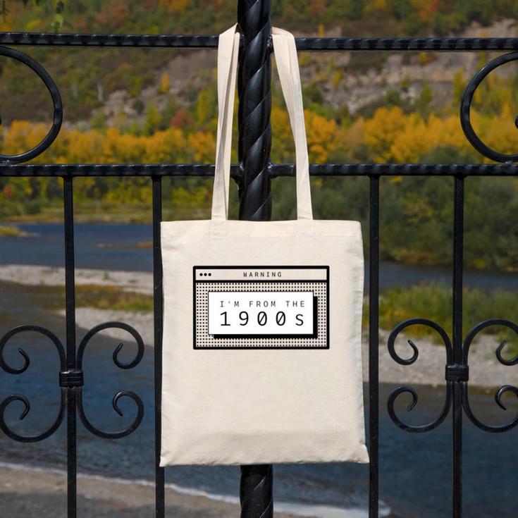 Retro Computer Screen I'm From The 1900s Birthday Canvas Tote Bag Retro Computer Screen I'm From The 1900s Birthday Canvas Tote Bag