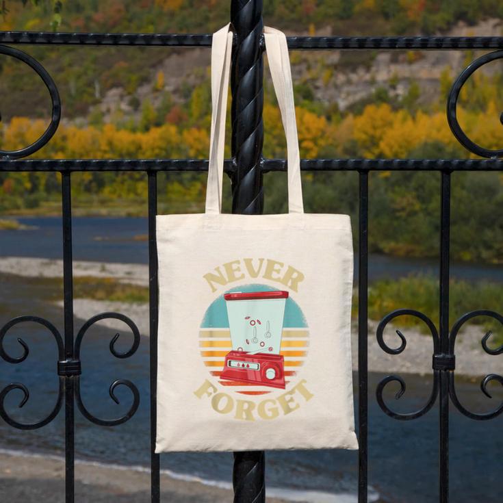 Retro Gaming Never Forget Nostalgia Vintage Canvas Tote Bag