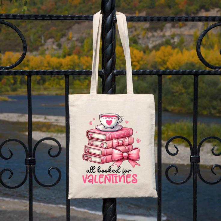 Retro Groovy Valentine Men Women Kid Tees By Emily All Booked For Valentines Book Reading Bookworm Nerdy Canvas Tote Bag