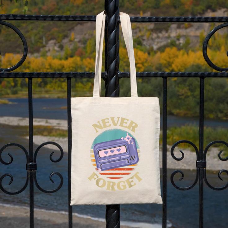 Retro Pager Never Forget Nostalgia Vintage Canvas Tote Bag Retro Pager Never Forget Nostalgia Vintage Canvas Tote Bag