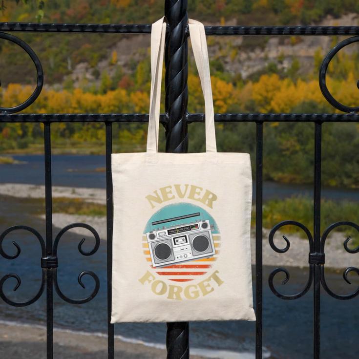 Retro Radio Never Forget Nostalgia Vintage Canvas Tote Bag Retro Radio Never Forget Nostalgia Vintage Canvas Tote Bag