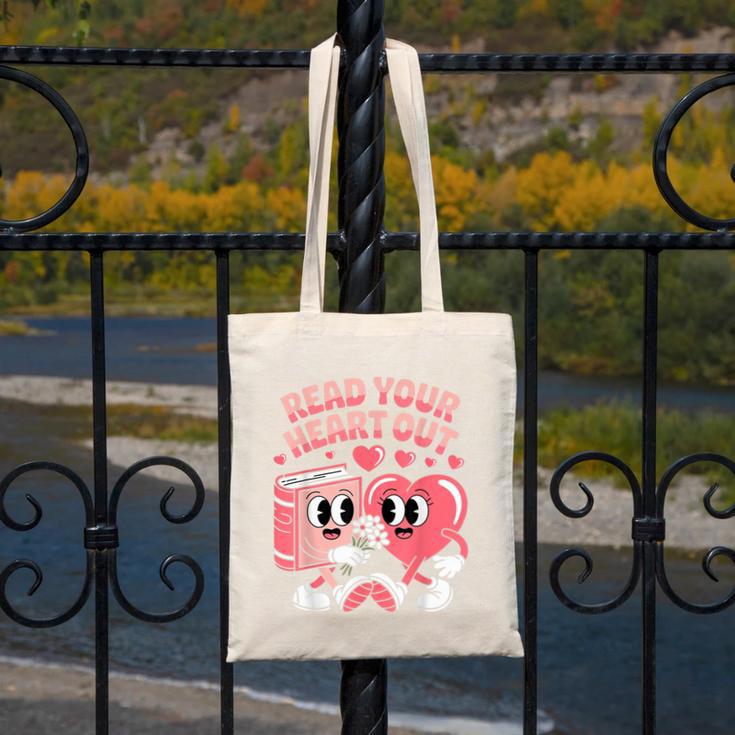 Retro Read Your Heart Out Valentine's Day Teacher Book Lover Canvas Tote Bag Retro Read Your Heart Out Valentine's Day Teacher Book Lover Canvas Tote Bag
