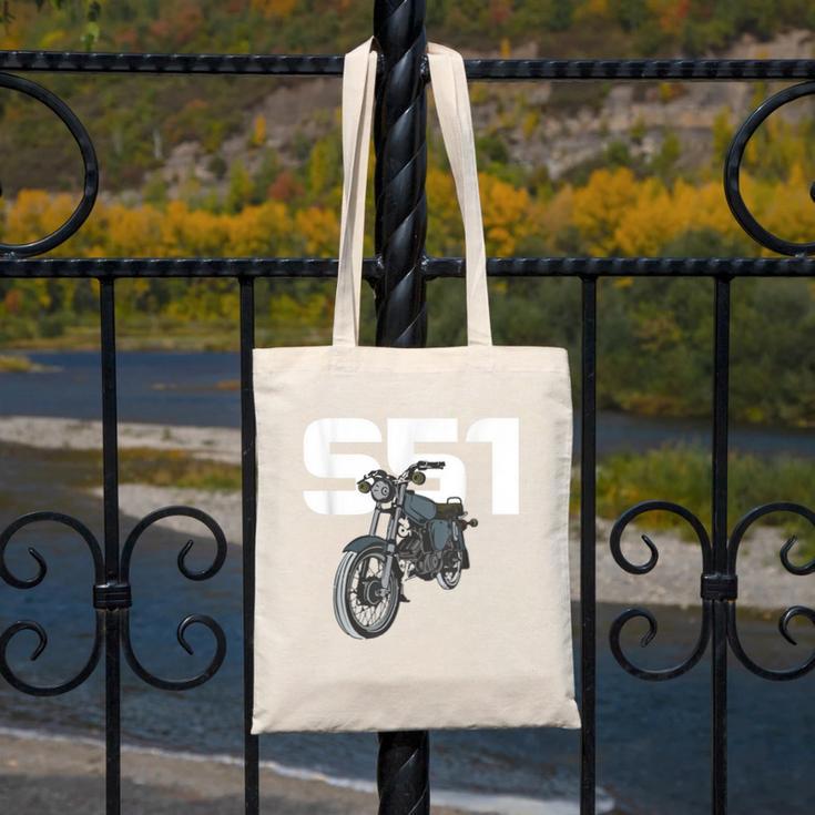 Retro Simme Moped Nostalgia Eastern Block Schwalbe Driver DDR Canvas Tote Bag
