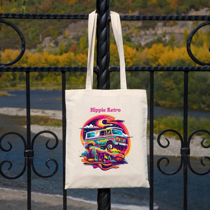 Retro Graphic Print With a Touch Of Nostalgia Canvas Tote Bag