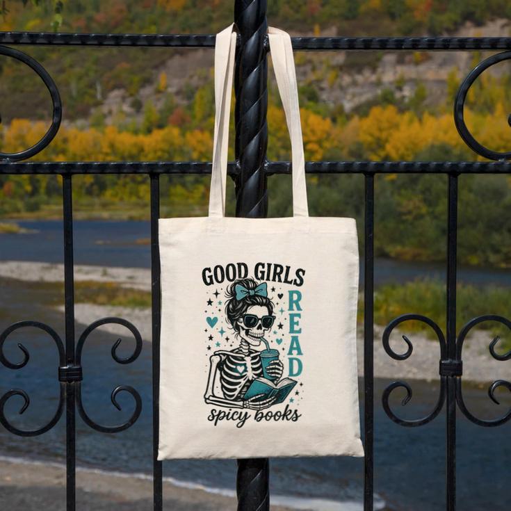 Romance Reader Good Girls Read Spicy Books Halloween Costume Canvas Tote Bag Romance Reader Good Girls Read Spicy Books Halloween Costume Canvas Tote Bag