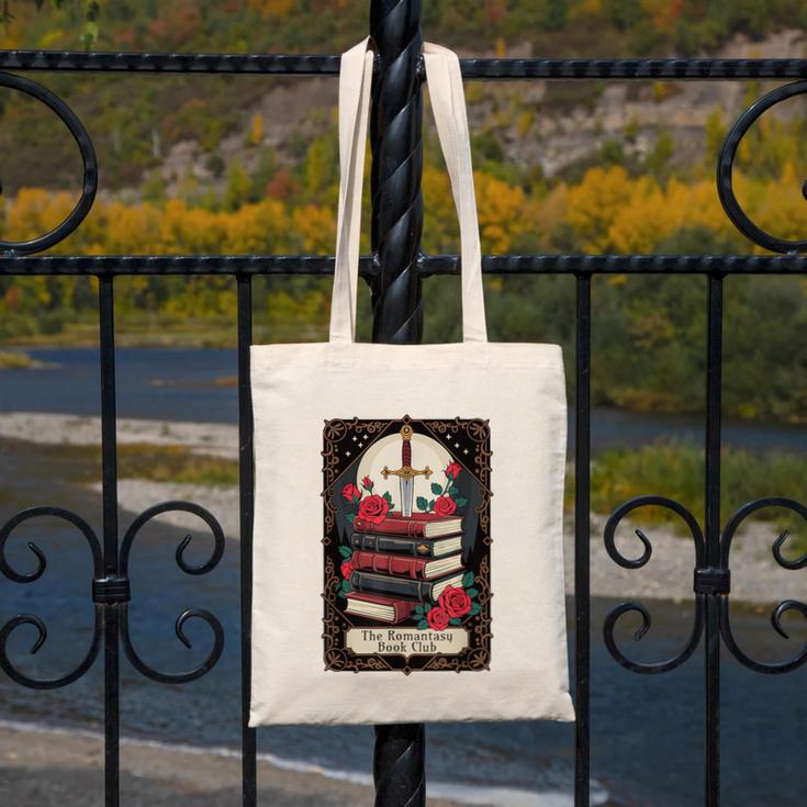 Romantasy Book Club Tarot Card Canvas Tote Bag