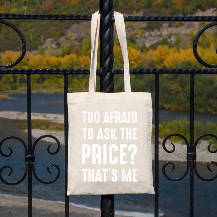 Sarcastic Budget Shopper Introvert Shopping Humor Canvas Tote Bag