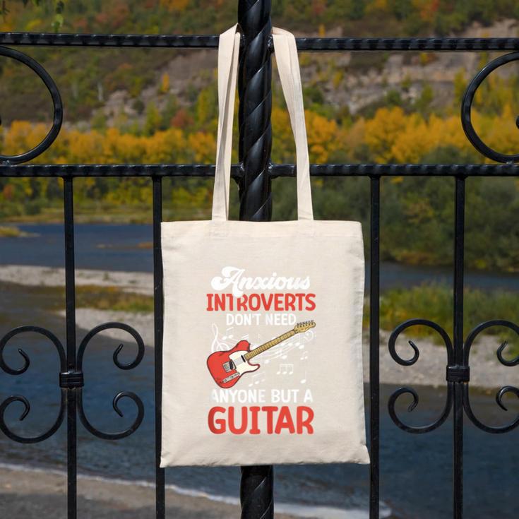 Sarcastic Introvert Need Guitar Sad Song Introvert Guitarist Canvas Tote Bag