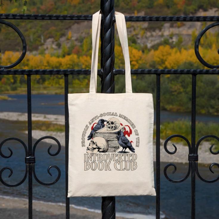 Sarcastic Proud Anti Social Member Of Introverted Book Club Canvas Tote Bag