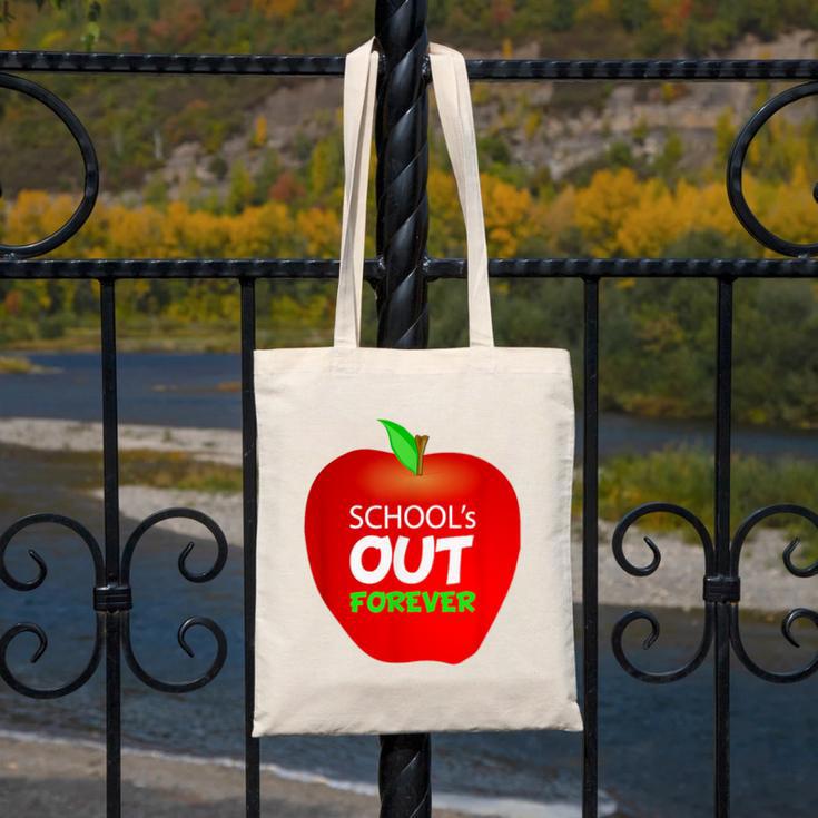 School Is Out Forever Graduation Humor Canvas Tote Bag
