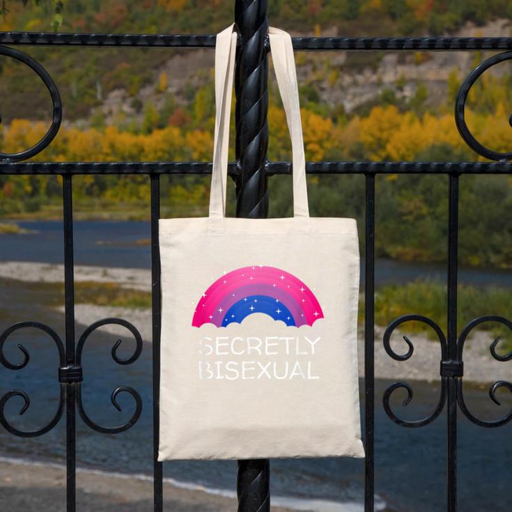 Secretly Bisexual Bi Introvert Bi Pride Antisocial LGBTQ Canvas Tote Bag Secretly Bisexual Bi Introvert Bi Pride Antisocial LGBTQ Canvas Tote Bag