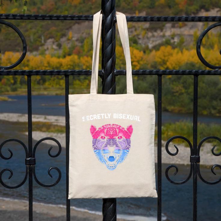 Secretly Bisexual Bi Introvert Bi Pride Antisocial LGBTQ Canvas Tote Bag Secretly Bisexual Bi Introvert Bi Pride Antisocial LGBTQ Canvas Tote Bag