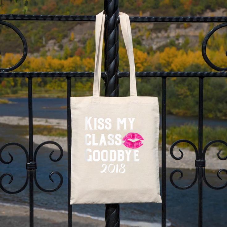 Sen18r Shirt Senior 2018 Graduation Kiss Lips Canvas Tote Bag