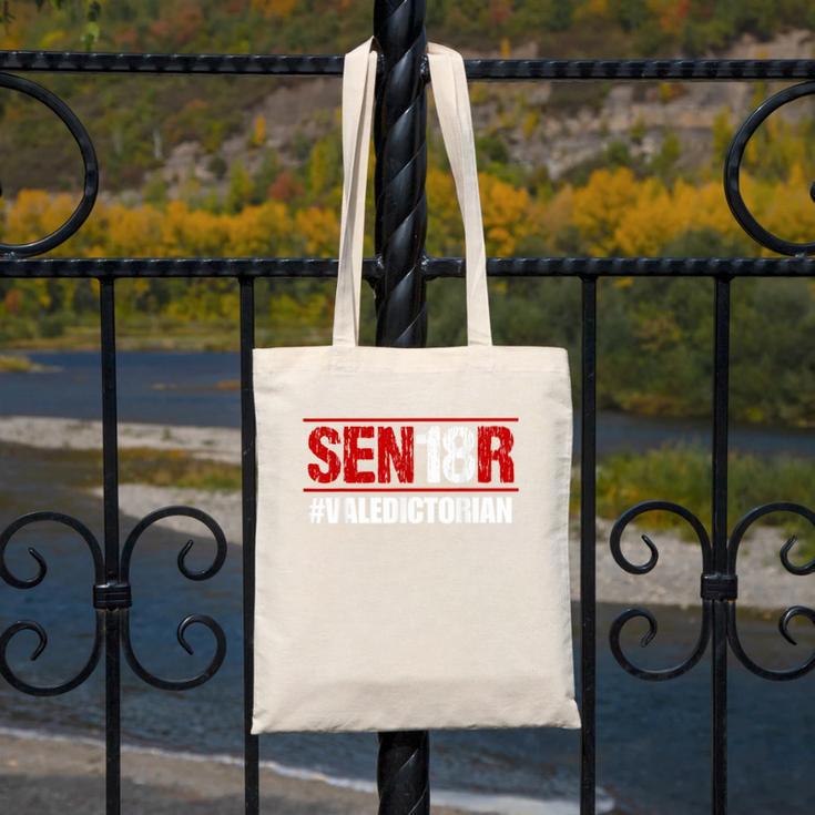 Senior 2018 Valedictorian School Colors Graduation Canvas Tote Bag