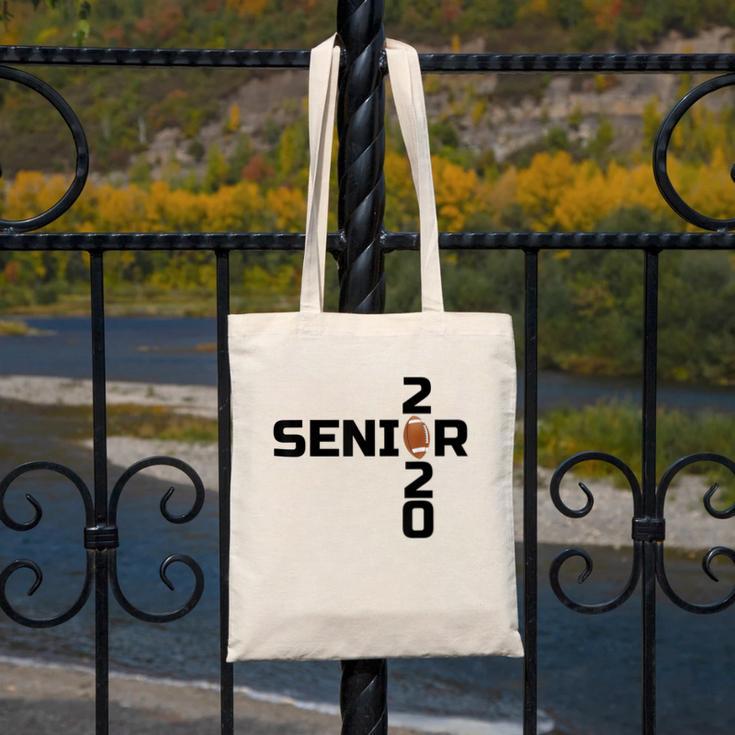 Senior 2020 Football Graduation Shirt Canvas Tote Bag