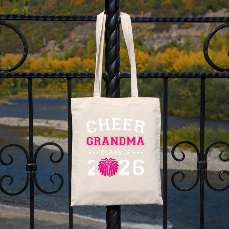 Senior Cheerleader Grandma Cheer Class Of 2026 Graduation Canvas Tote Bag
